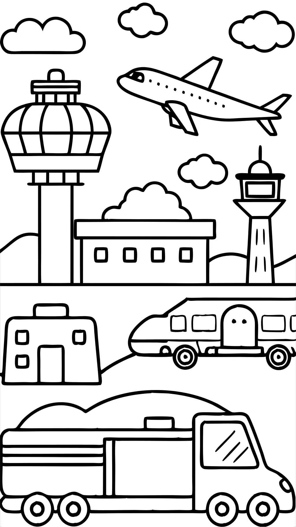 airport coloring pages